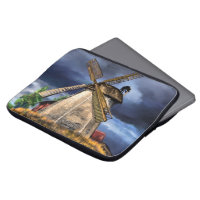 Netherlands Windmill Landscape Laptop Sleeve