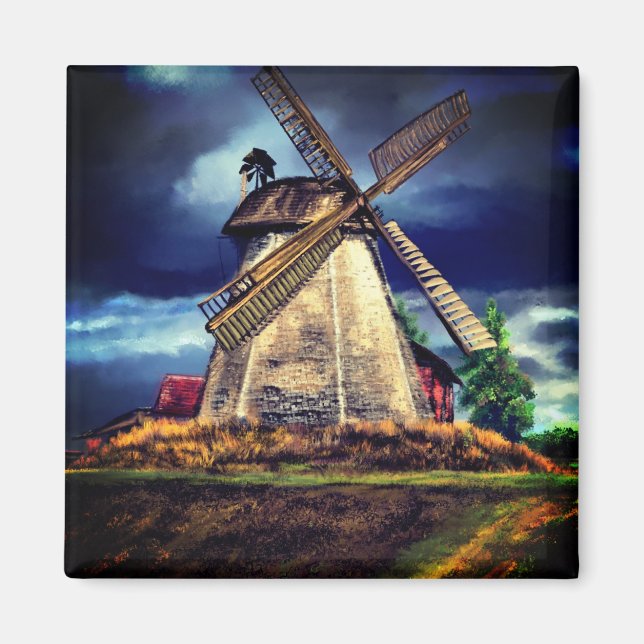 Netherlands Windmill Magnet (Front)