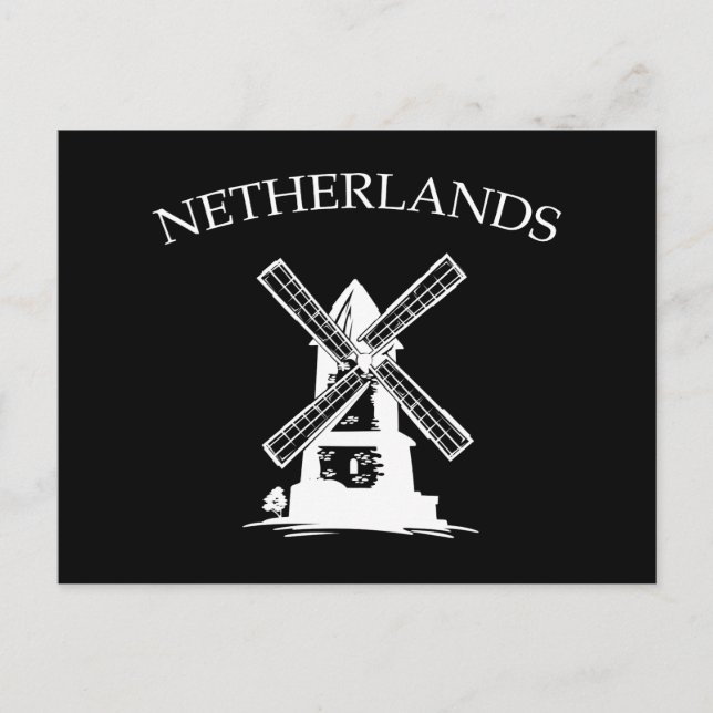 Netherlands Windmill Postcard (Front)
