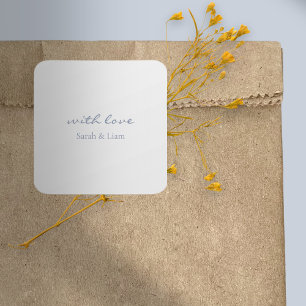 Netral Chic With Love Gift Favour Wedding Sticker