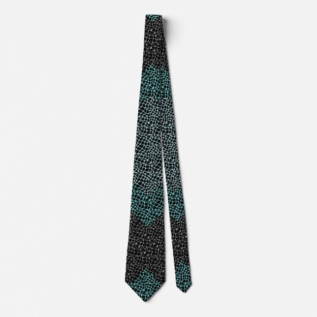 Nets pattern 2 tones.b Black BG Tie (Front)