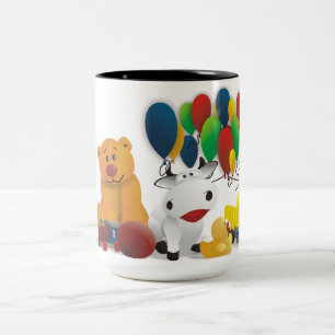 Nettes Kindermotiv Two-Tone Coffee Mug