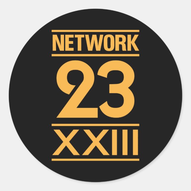 Network 23 classic round sticker (Front)
