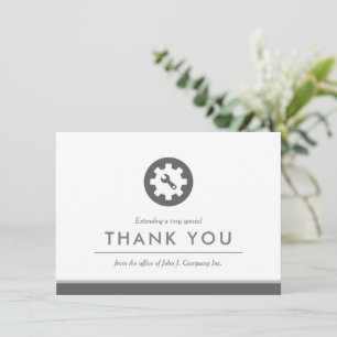 Network Administrator Minimalist Flat Thank You Card