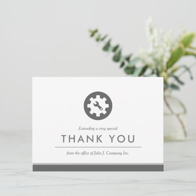 Network Administrator | Minimalist Flat Thank You Card (Standing Front)