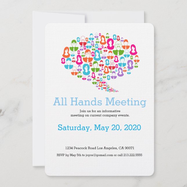 Network Communication Team Meeting Invitation (Front)