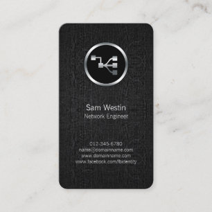 Network Engineer Network Points Icon Business Card