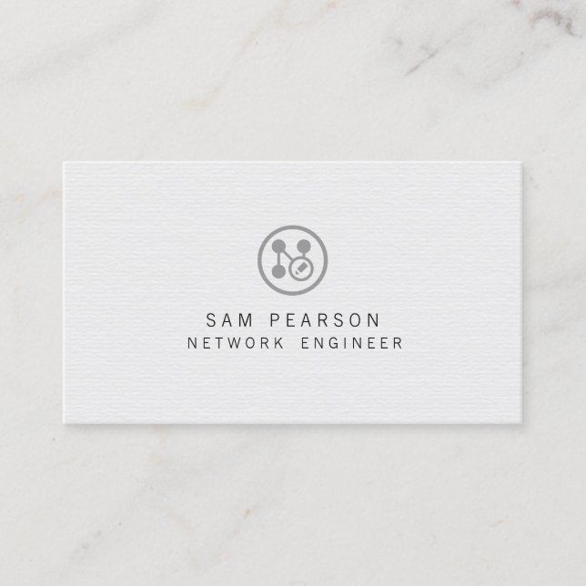 Network Engineer Network Points Icon Computer Business Card (Front)