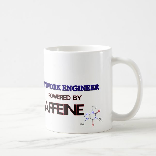 Network Engineer Powered by caffeine Coffee Mug (Right)