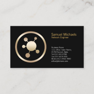 Network Points Icon Network Engineer Business Card