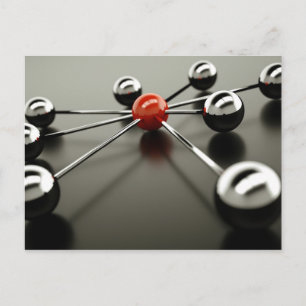 Network red postcard