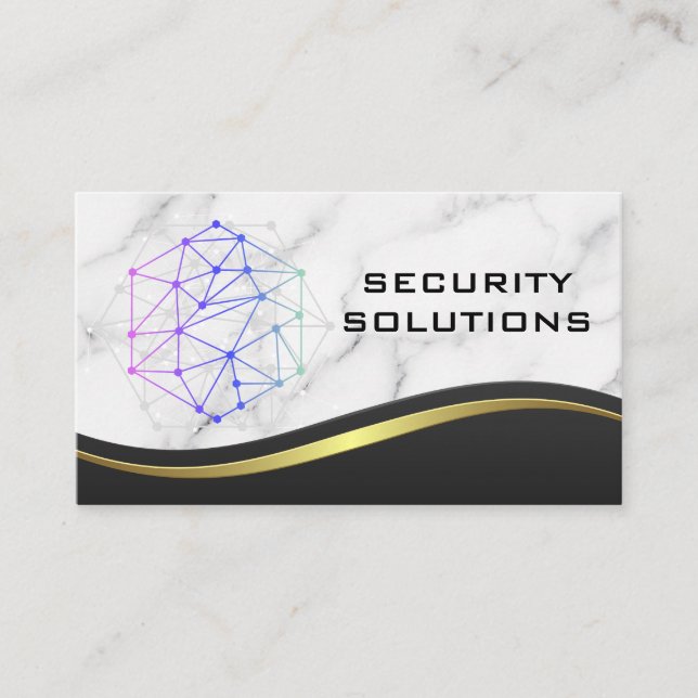 Network Tech Logo Business Card (Front)
