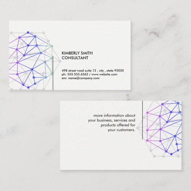 Network Tech Logo Business Card (Front/Back)
