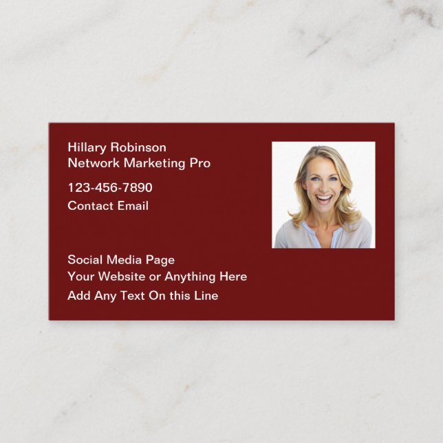 Networking And Marketing Professional Business Card (Front)