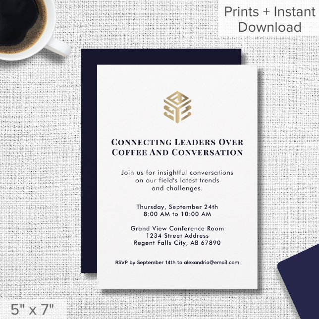 Networking Event Invitation Luxe Logo (Creator Uploaded)