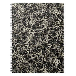 Networking Neurons on Black - seamless pattern. Notebook