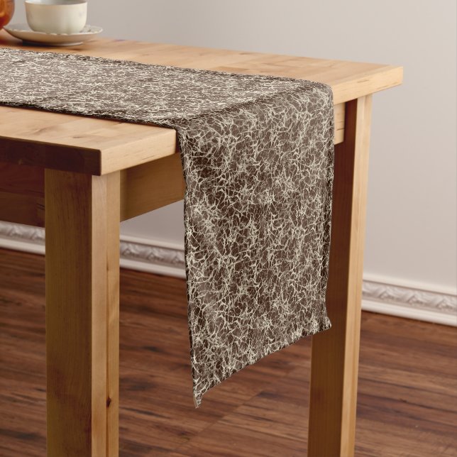 Networking Neurons on Red - seamless pattern.    Medium Table Runner (In Situ)