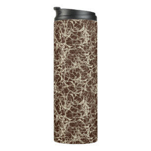 Networking Neurons on Red - seamless pattern. Thermal Tumbler