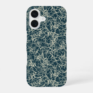 Networking Neurons on Teal - seamless pattern. iPhone 16 Case