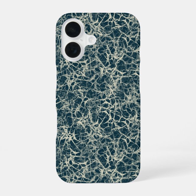 Networking Neurons on Teal - seamless pattern. iPhone 16 Case (Back)