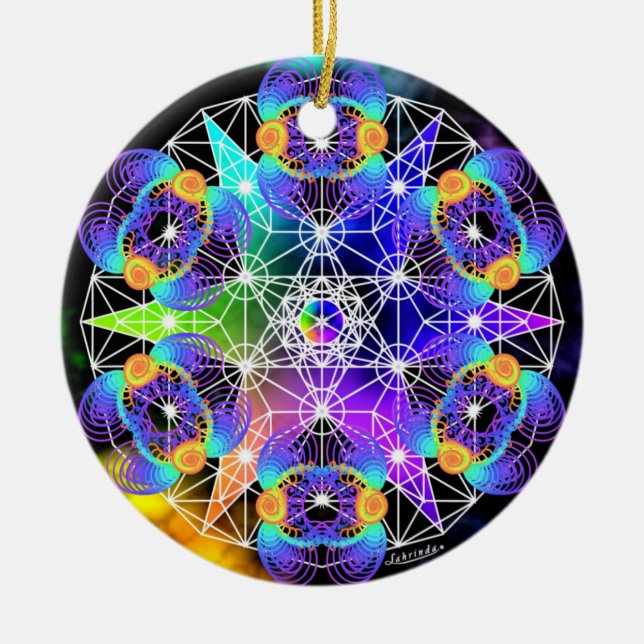 Networking/Organic Process Ceramic Ornament (Front)