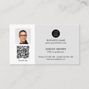Networking real estate QR code professional photo Business Card