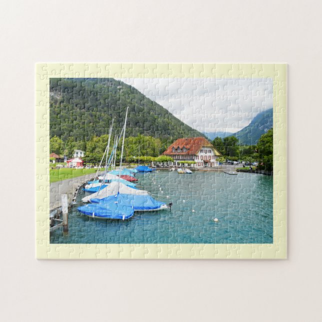 Neuhaus at Lake Thun Jigsaw Puzzle (Horizontal)