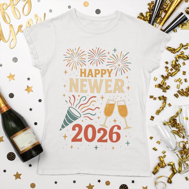 Neujahr 2026 Feuerwerk Design T-Shirt (Creator Uploaded)