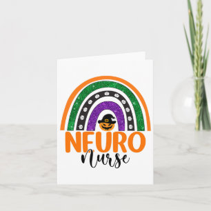 Neuno Nurse Neuroscience Nursing Halloween Rainbow Card
