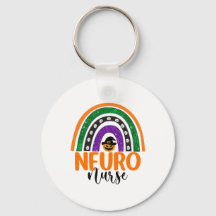 Neuno Nurse Neuroscience Nursing Halloween Rainbow Key Ring