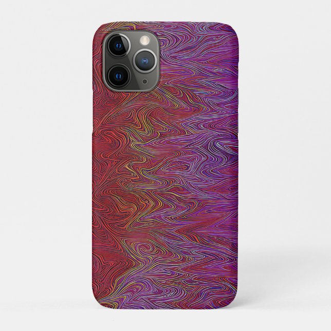 "Neural Firestorm" Abstract” Red Purple Case-Mate iPhone Case (Back)