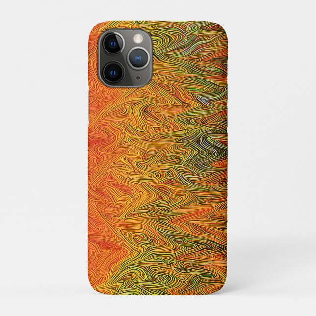 "Neural Firestorm" Abstract Yellow Orange Case-Mate iPhone Case (Back)