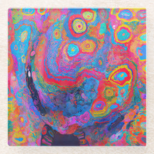 "Neural Firestorm"       Glass Coaster