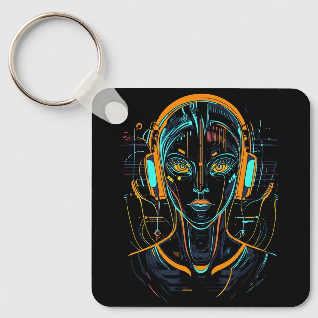 Neural Frequency Key Ring (Front)