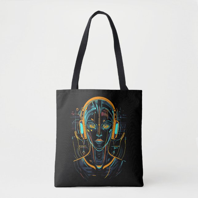 Neural Frequency Tote Bag (Front)