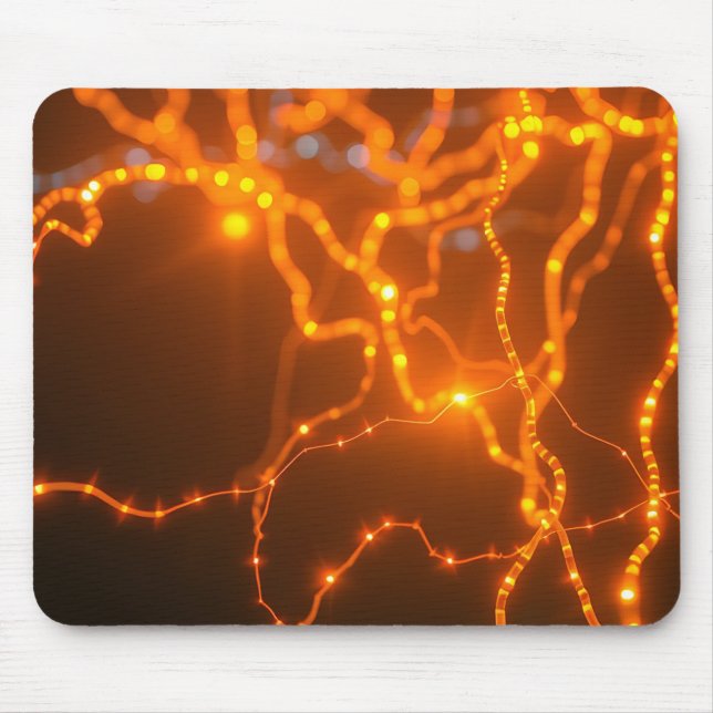 Neural Glow: Electric Pathways of Light Mouse Pad (Front)