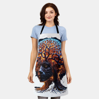 "Neural Harmony: A Vision of Clarity and Growth" Apron