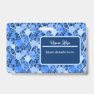 Neural Network Blue Neurons ID Badge