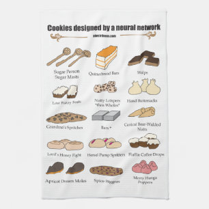 Neural network cookies tea towel