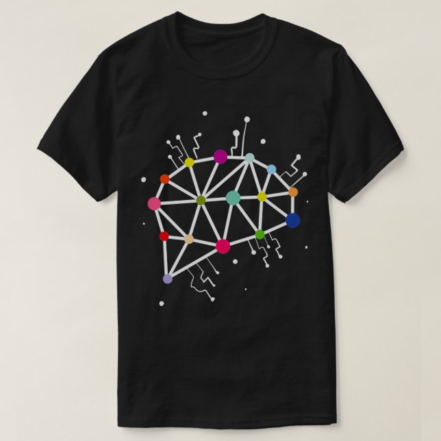 Neural Network Cool Data Science Deep Learning T-Shirt (Design Front)