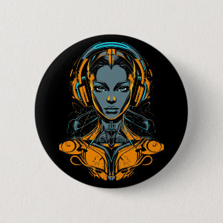 Neural Override 6 Cm Round Badge