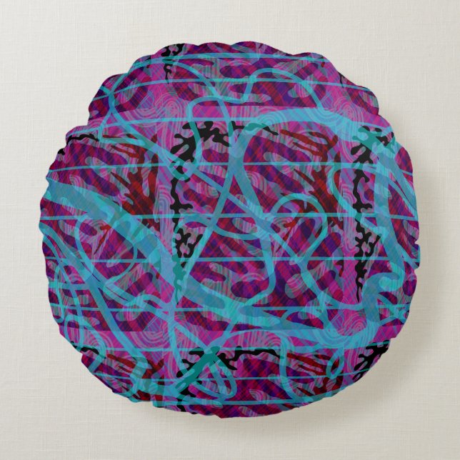 Neural-Pop Round Cushion (Front)
