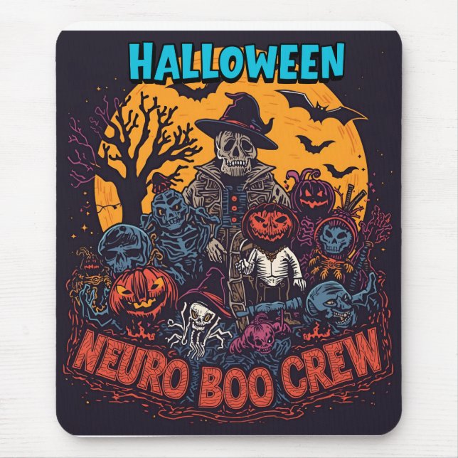 Neuro Boo Crew Halloween Mouse Pad (Front)