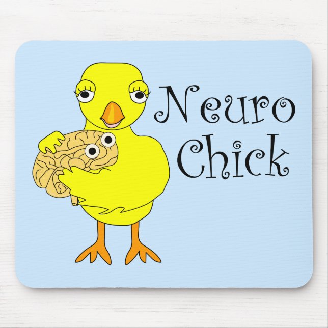 Neuro Chick Text Mouse Pad (Front)