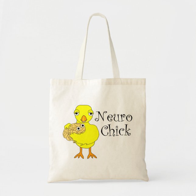 Neuro Chick Text Tote Bag (Front)