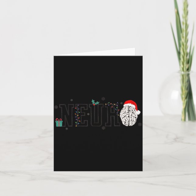 Neuro Christmas Neurology Holiday Neuroscience Nur Card (Front)