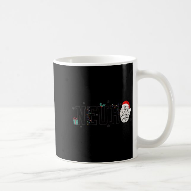 Neuro Christmas Neurology Holiday Neuroscience Nur Coffee Mug (Right)