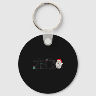 Neuro Christmas Neurology Holiday Neuroscience Nur Key Ring