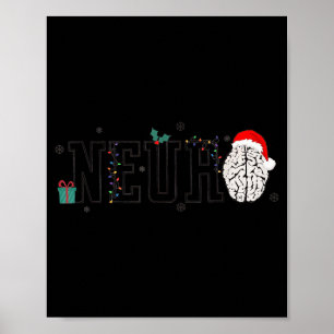 Neuro Christmas Neurology Holiday Neuroscience Nur Poster