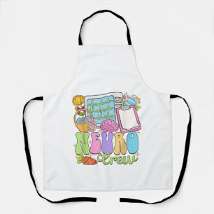 Neuro Crew Happy Easter Day Hoppy Neurology Nurse  Apron